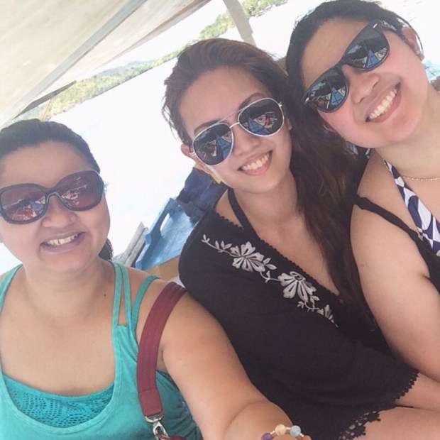 With Silke and Teta on our boat